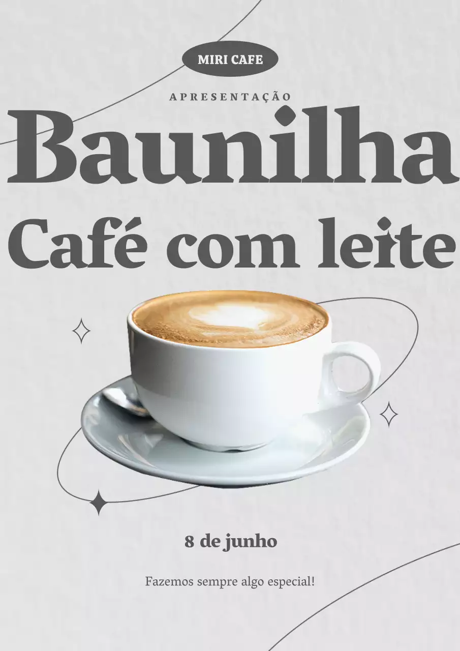 Promover um menu de café simples e elegante