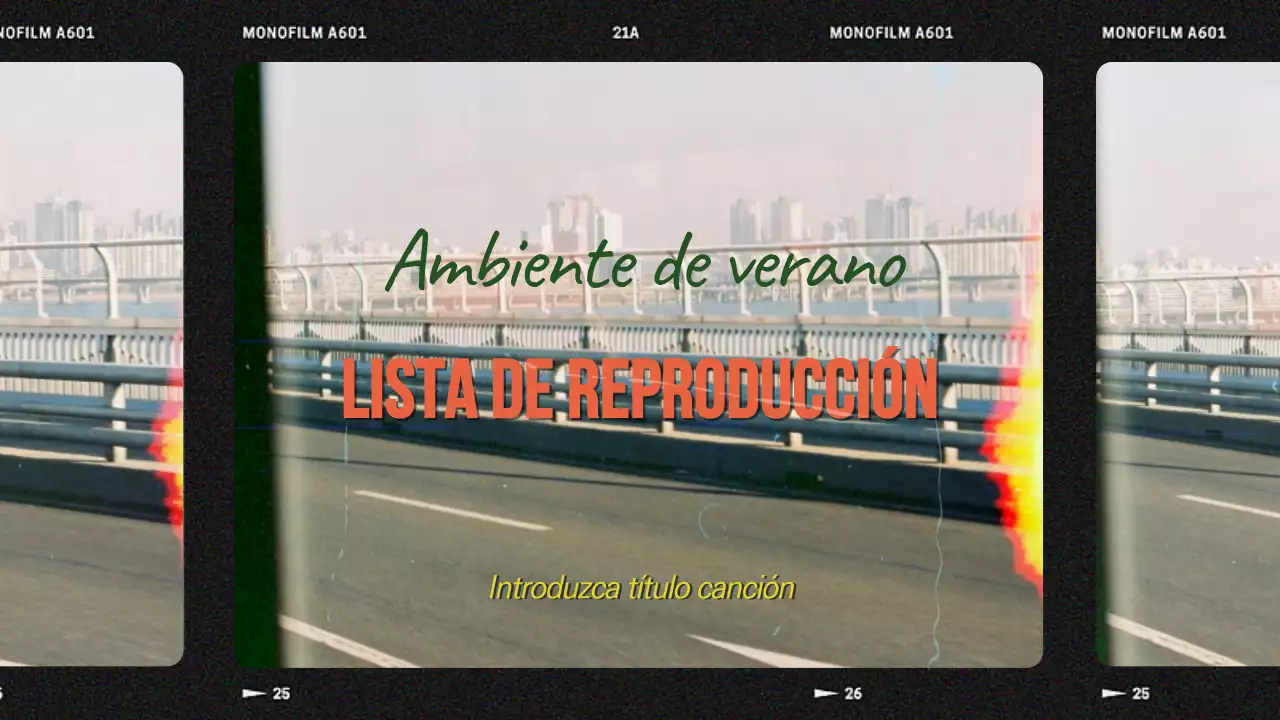 Lista de reproducción del concepto de fotograma de película emocional