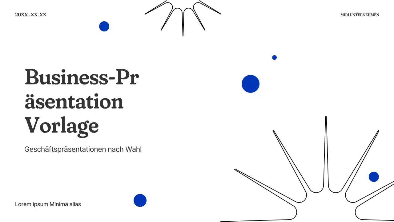 Ein einfacher Geschäftsplan in Blau