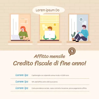 Detrazioni di fine anno in tonalità beige