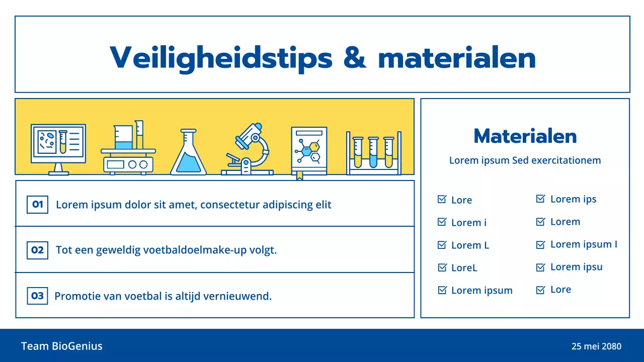 Licht blauwe en gele lijn illustratie schone wetenschap experiment onderwijs klasse presentatie thema