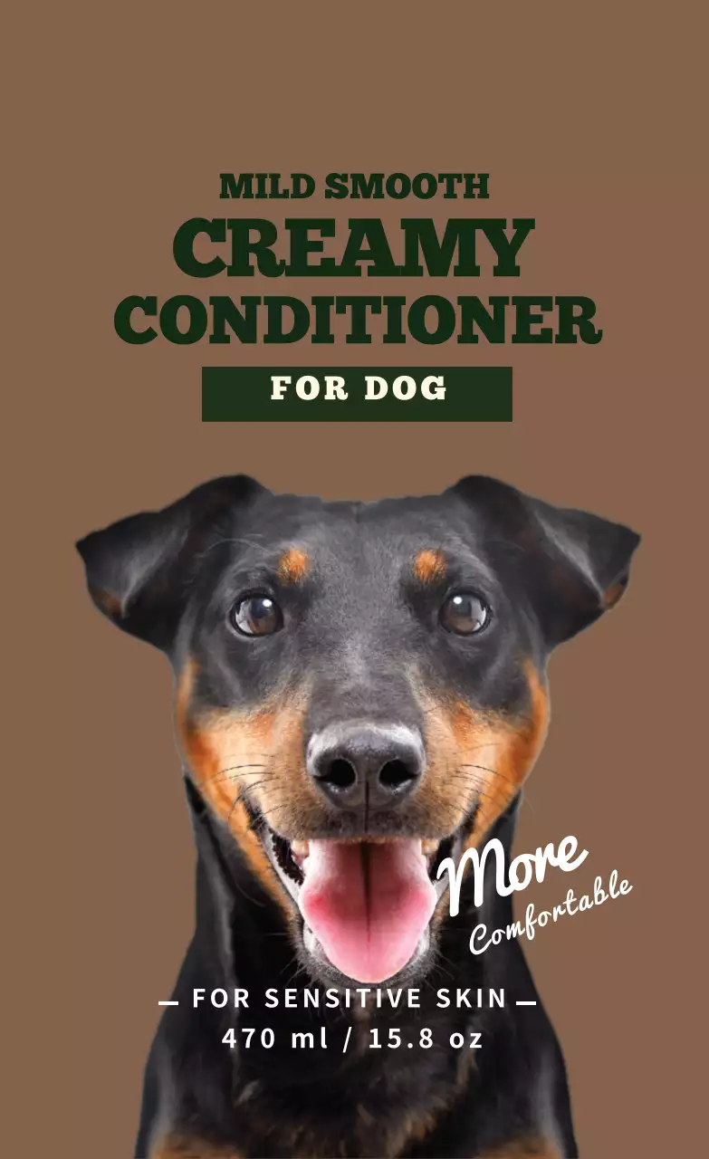 Foto coklat menyoroti label hewan peliharaan anjing