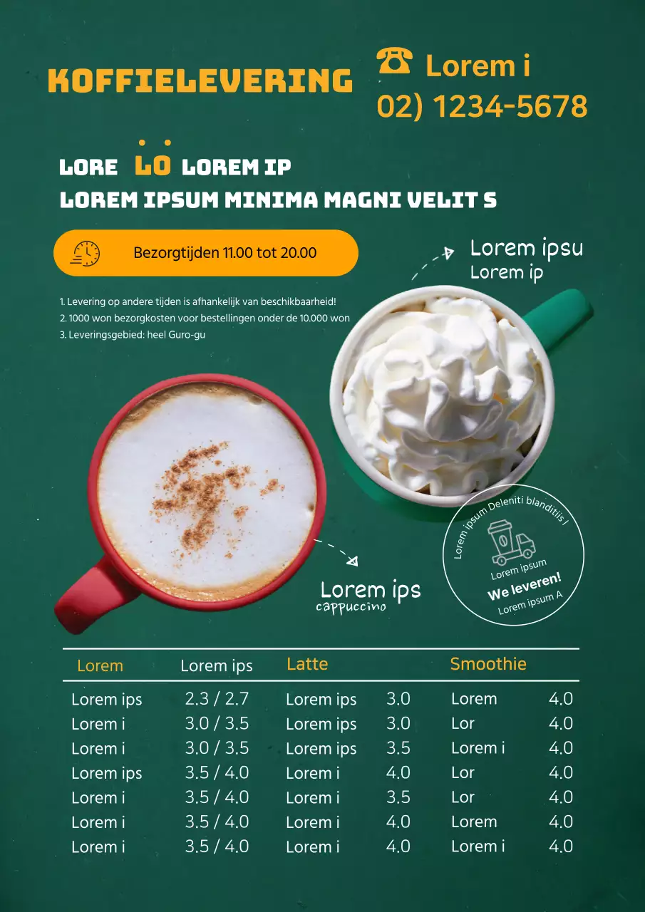 Green photo cafe koffie bestellen menu