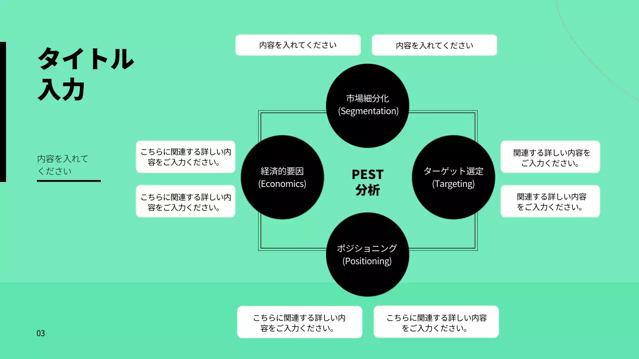 ミント シンプル マーケティング 計画書 プレゼンテーション