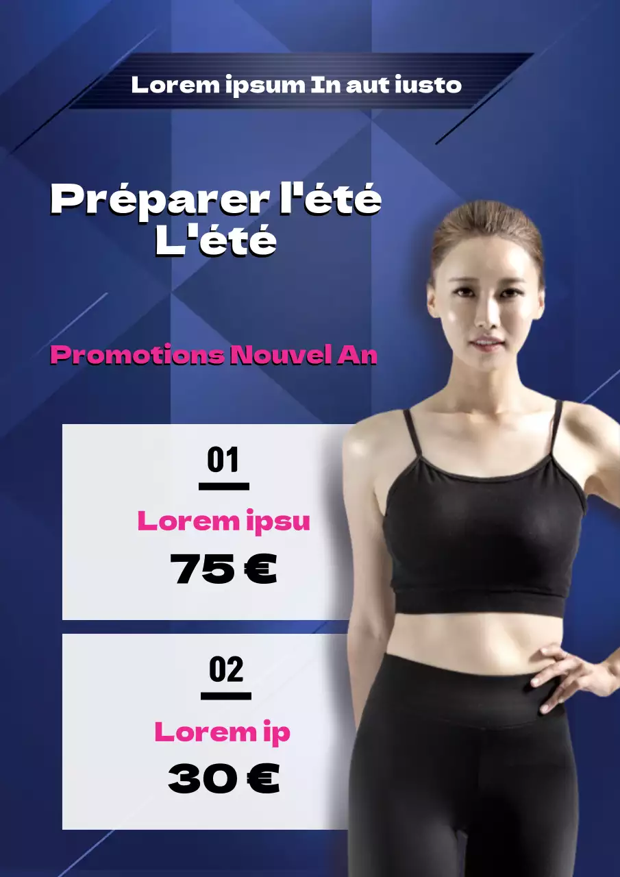 Mettre en évidence les photos bleues pour promouvoir une bonne forme physique