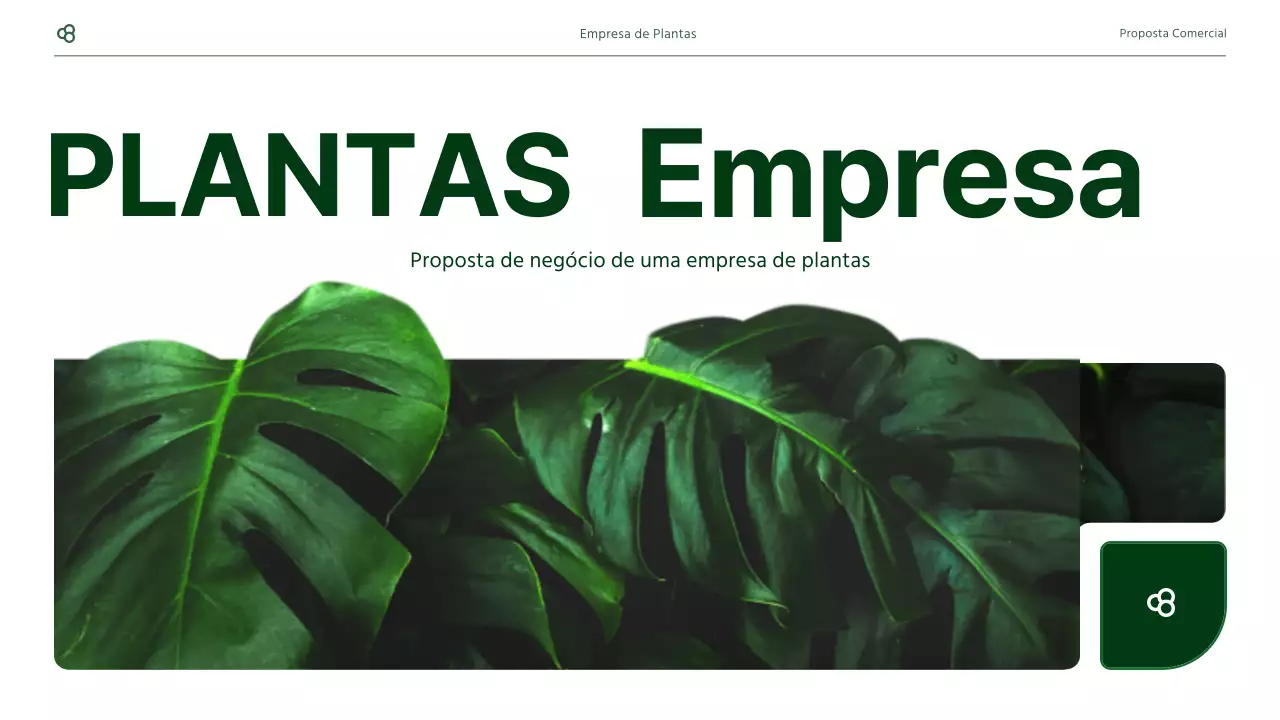 Proposta de negócio em branco e verde, conceito de folha natural