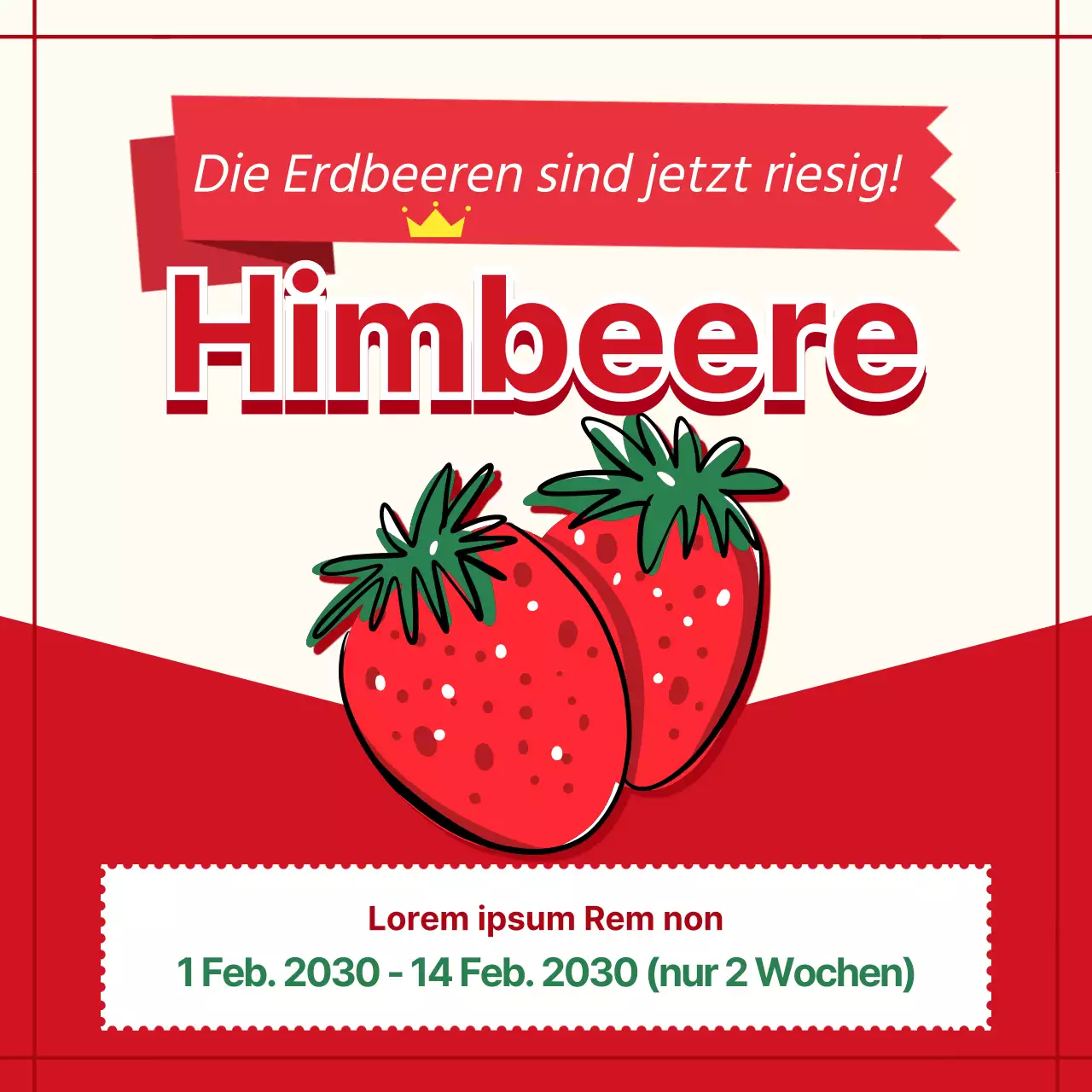 Süße rote Erdbeeren im Angebot