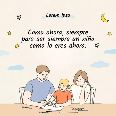 Feliz Día del Niño sobre fondo beige