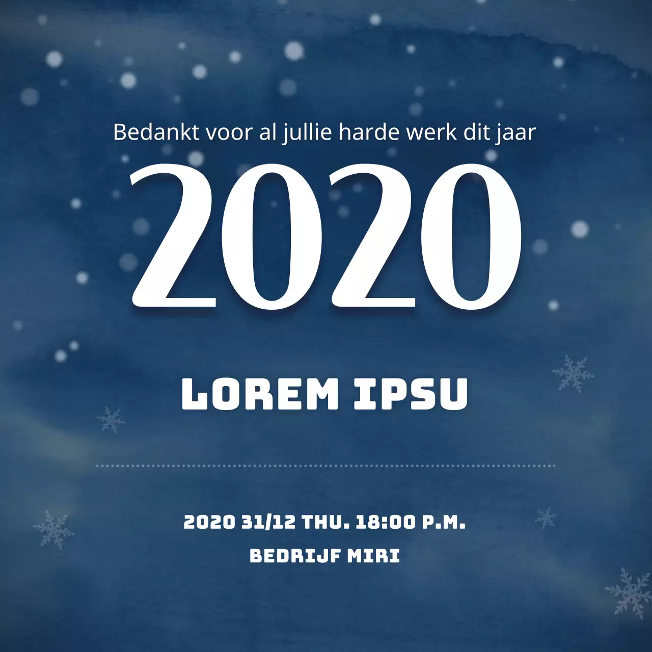 Blauwe sneeuwvlok sluit social media vierkant