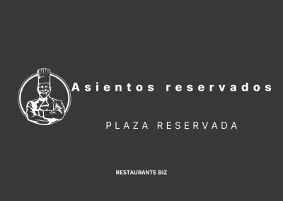 Reservas de restaurantes en blanco y negro y con líneas limpias