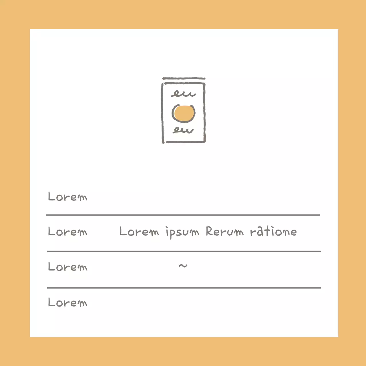 Ikon kuning tanggal kedaluwarsa makanan sederhana