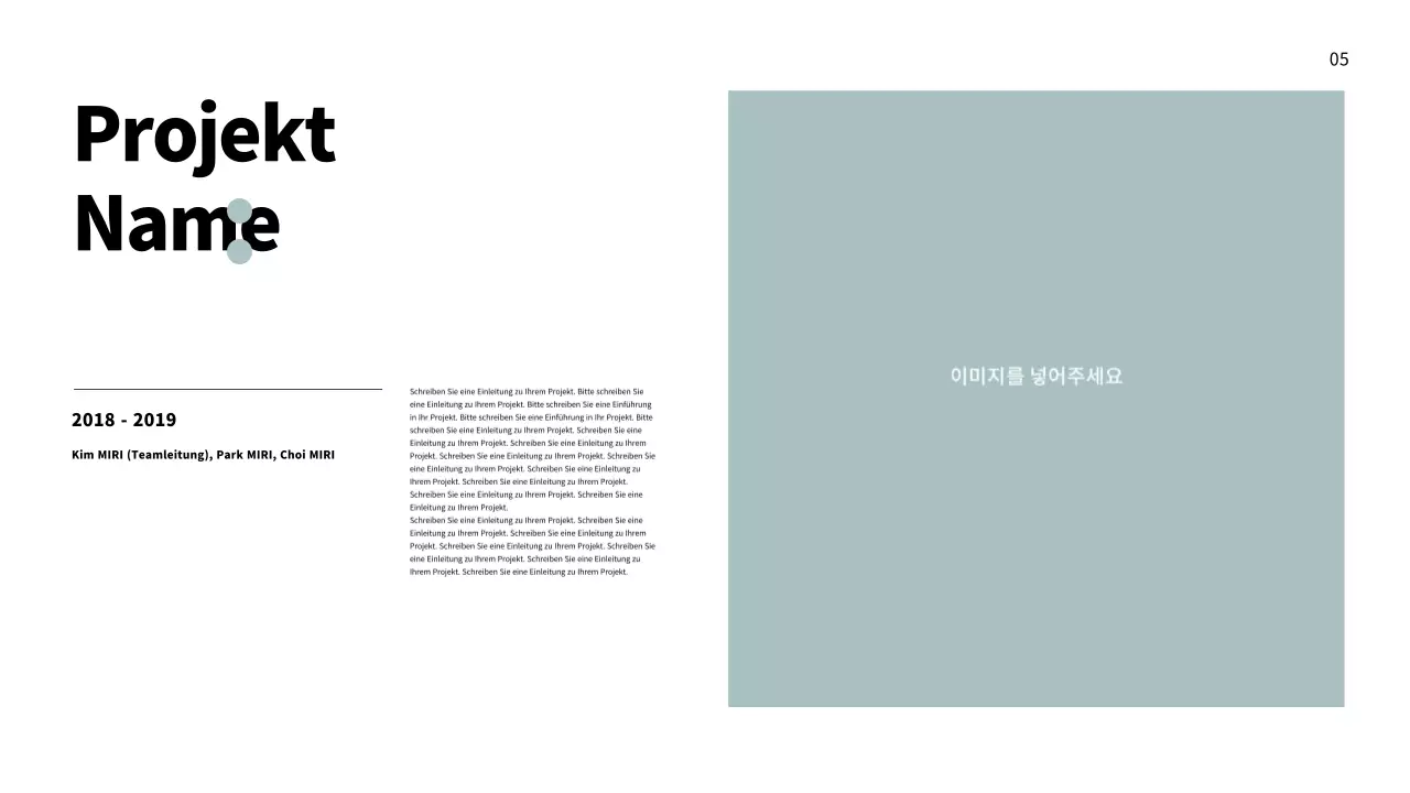 Portfolio mit sauberem Layout