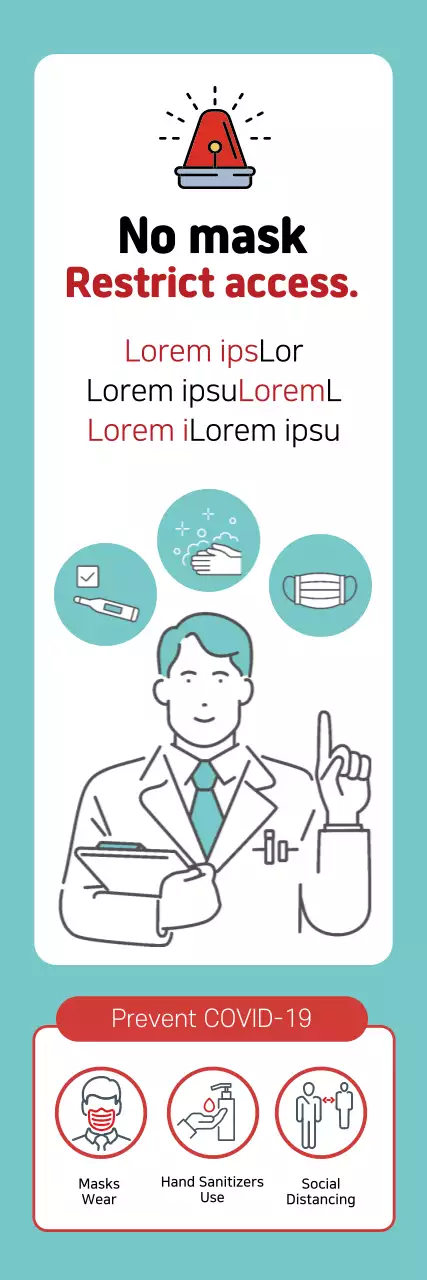 Blue clean icon for unmasked access restrictions