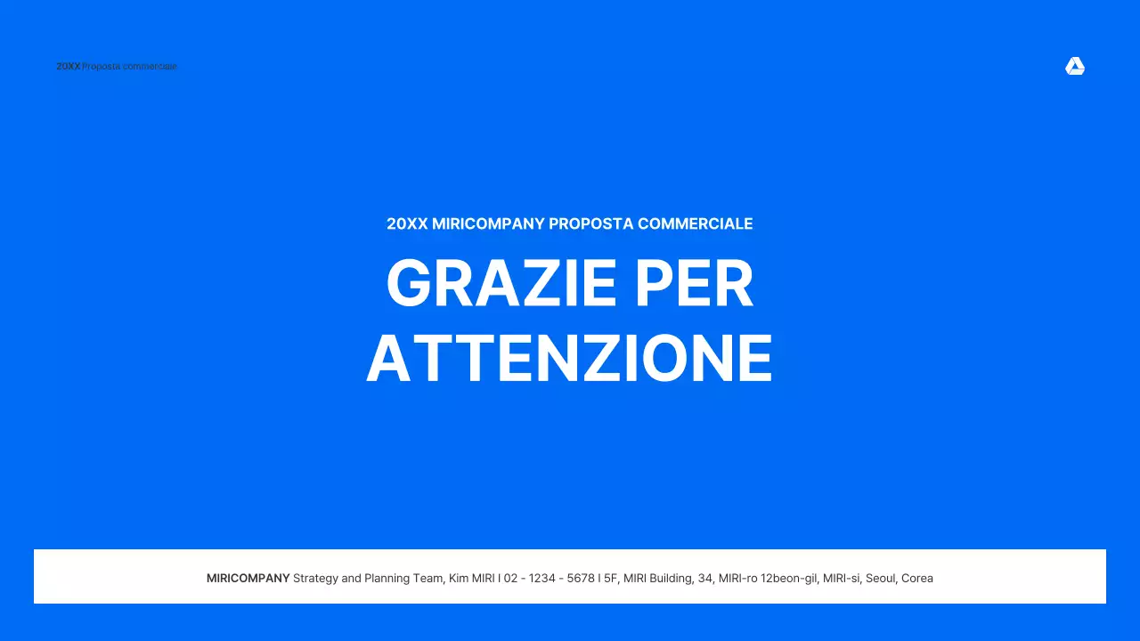 Kit di presentazione di proposte commerciali pulito e intuitivo in blu e grigio chiaro