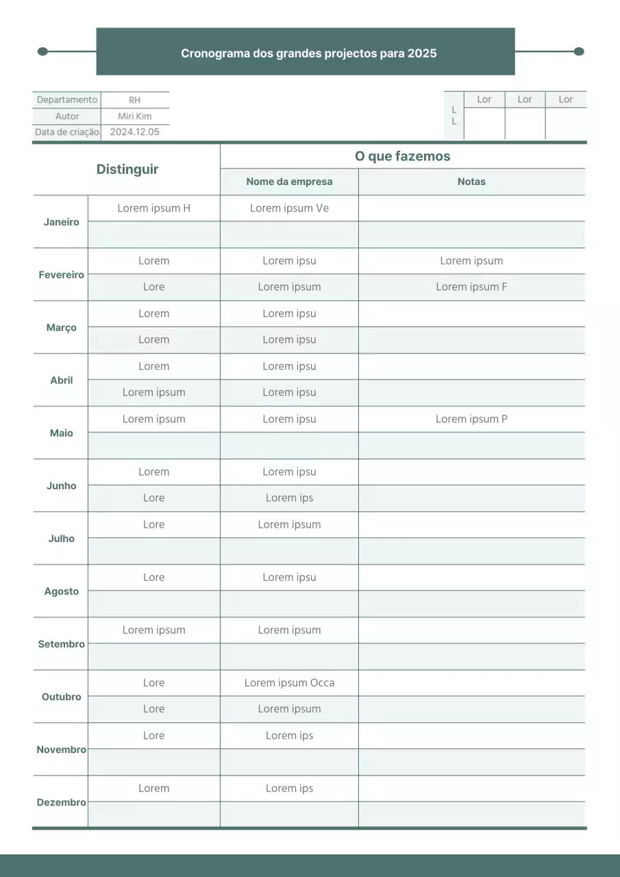 Uma agenda limpa e ecológica