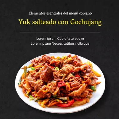 gochujang jeyuk salteado arroz ladrón merienda nocturna comida coreana comida coreana