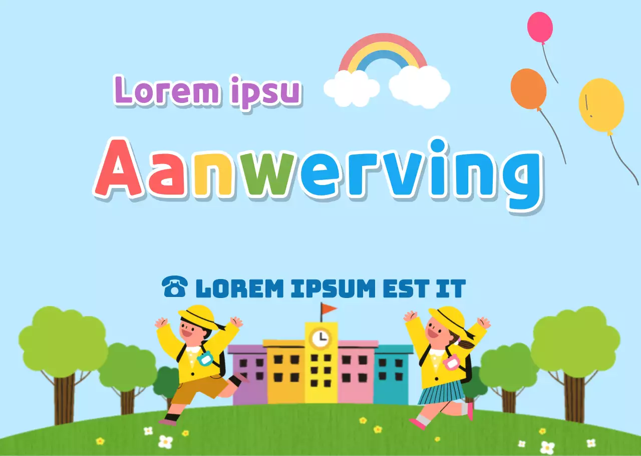 Lichtblauwe groene schattige PR-werving