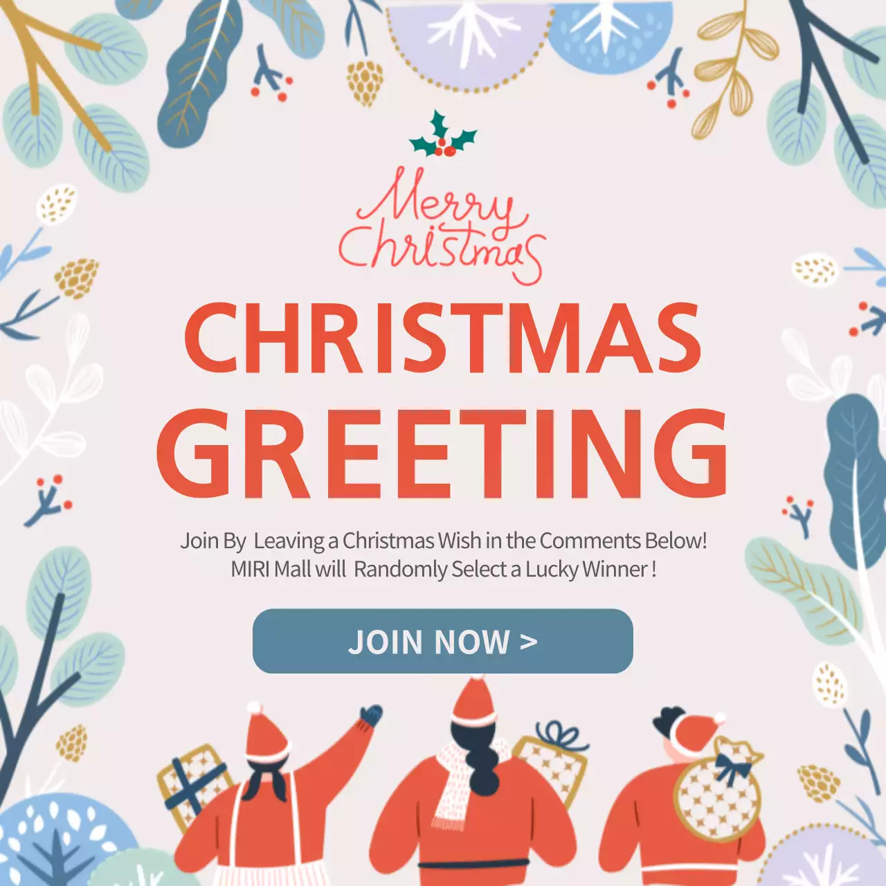 Beige Festive Christmas Promotion Instagram Post