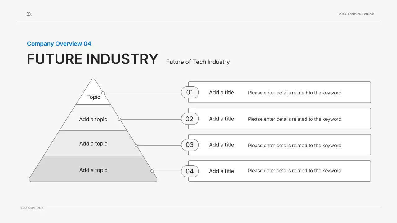 흰색과 파랑색 깔끔한 컨셉의 기술 세미나 비즈니스 프레젠테이션 키트