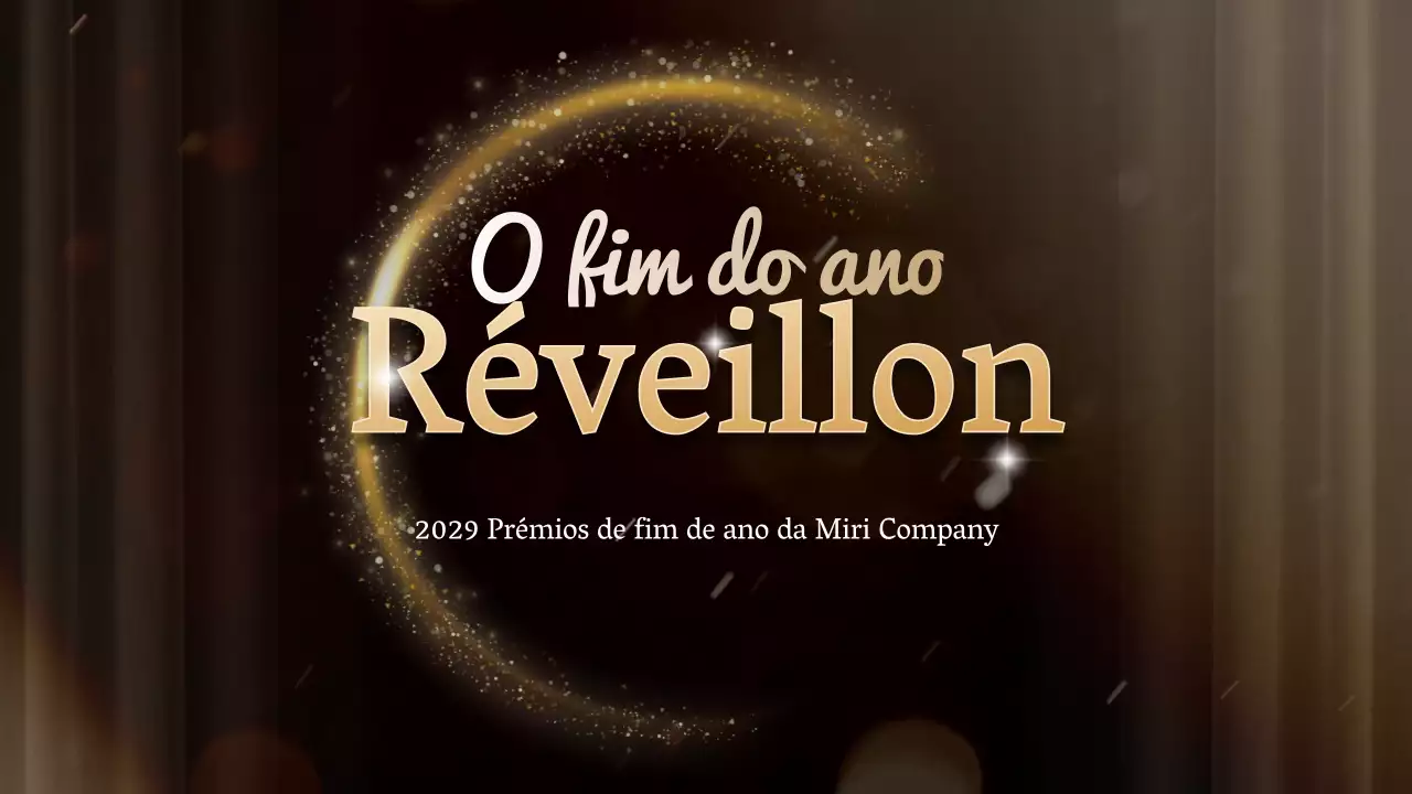 Uma festa concetual de entrega de prémios em ouro e preto