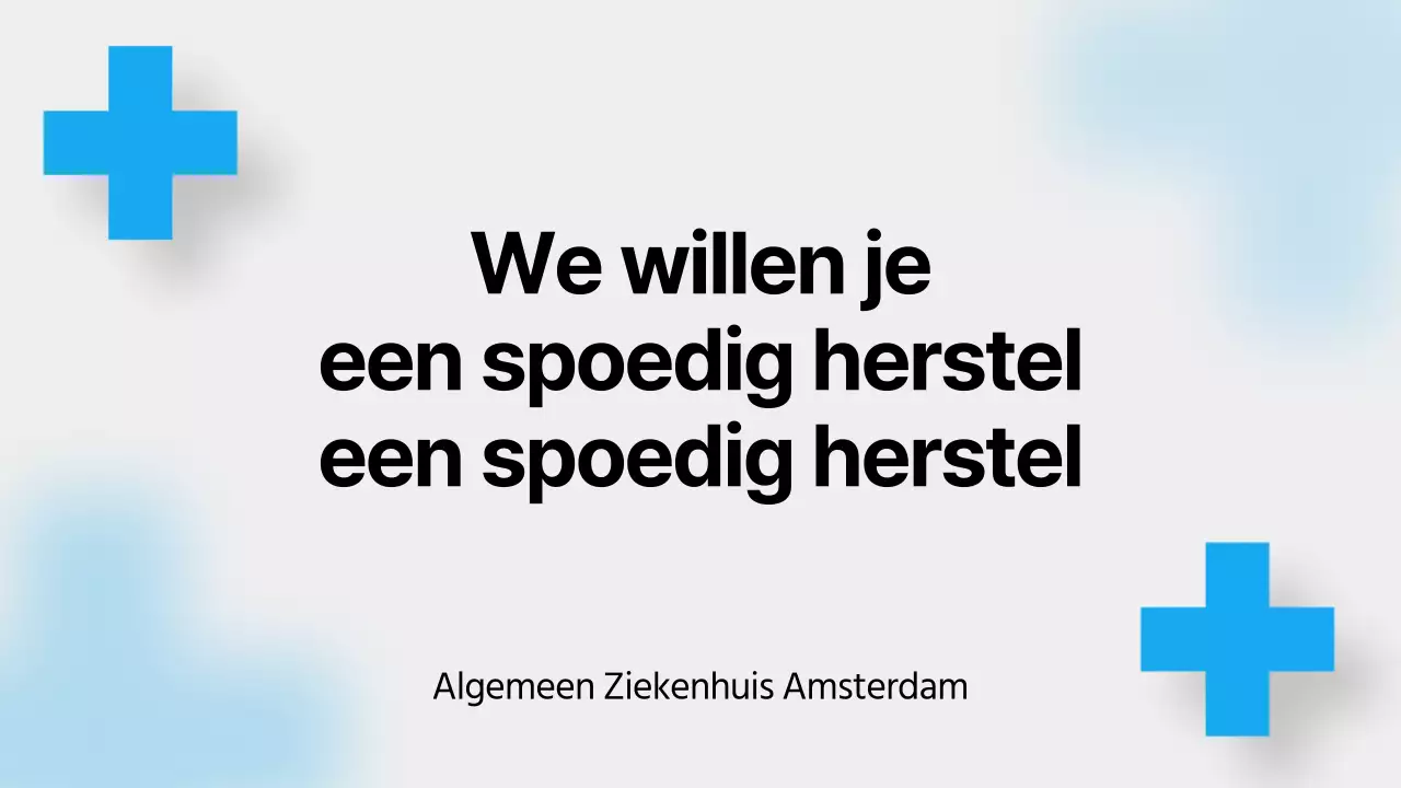 Een gids voor het ziekenhuisleven met blauwe kleuren, strakke lijnen en schaduwen