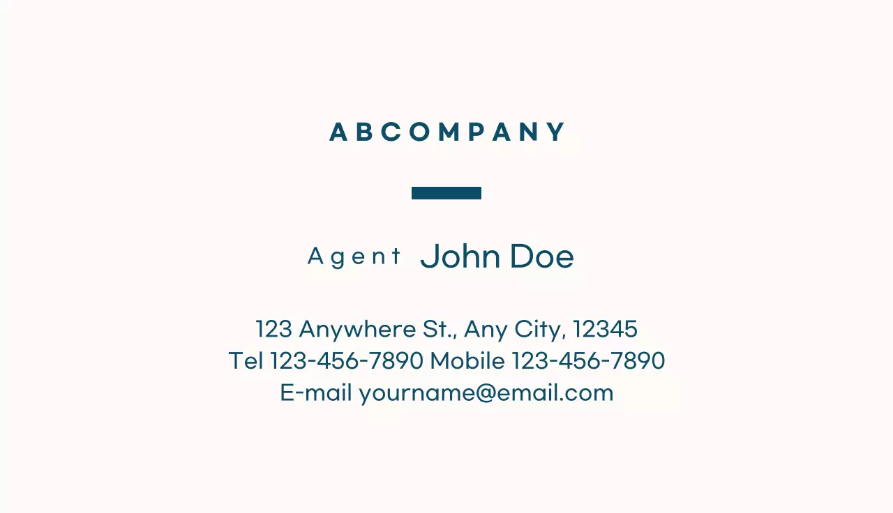 Yellow Minimal Business Card