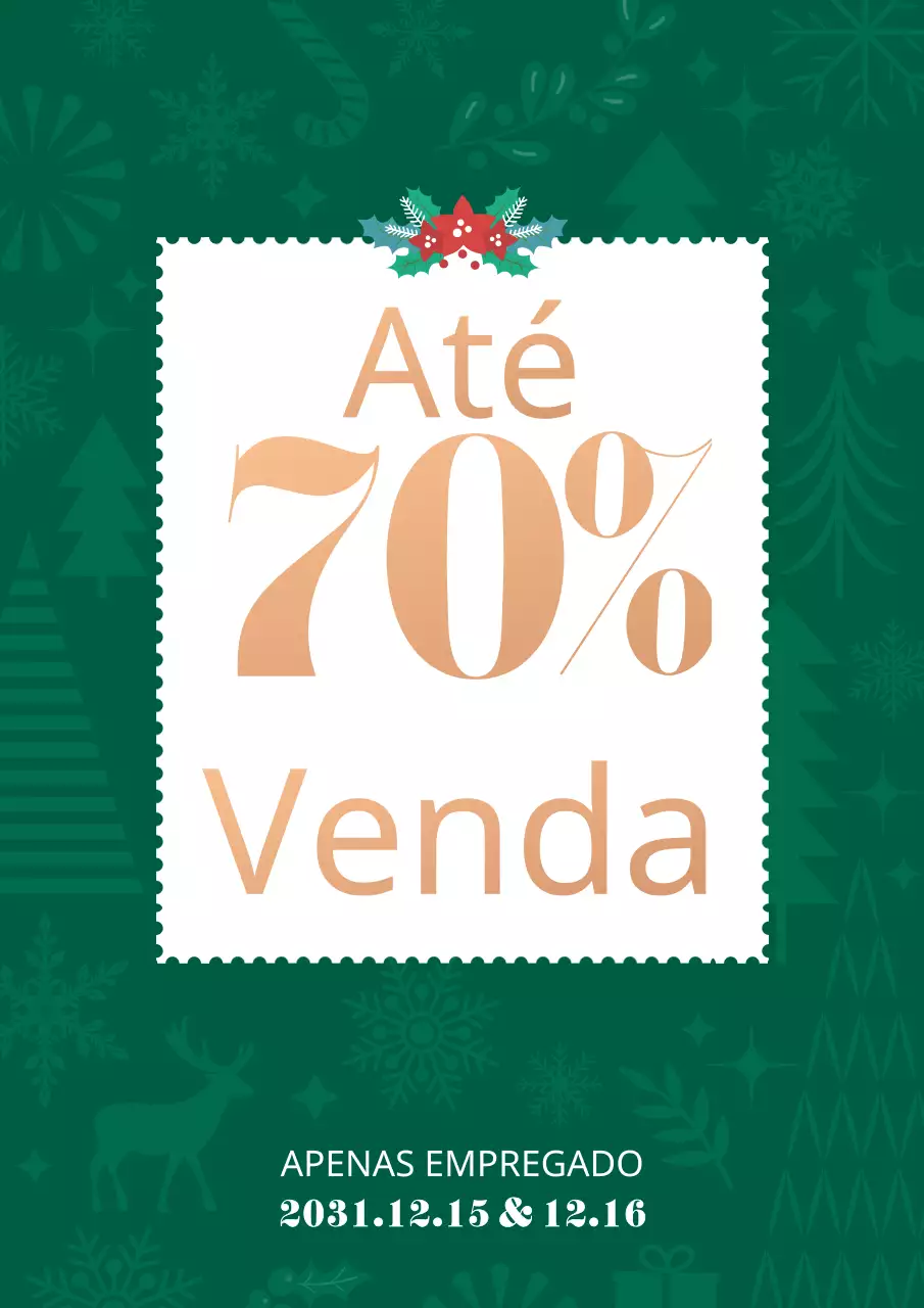 Cartaz de vendas para empregados com fundo de padrão de ilustração verde