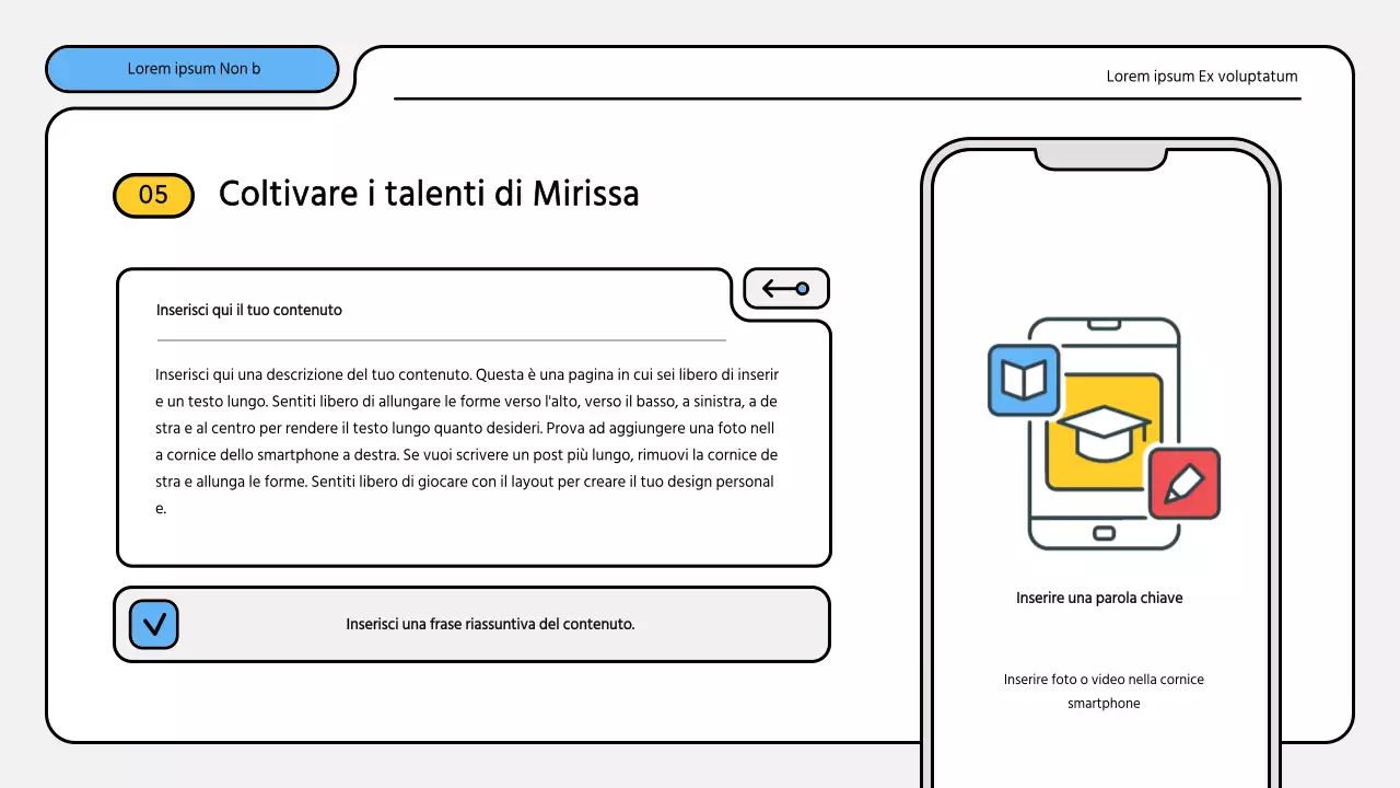 Kit di presentazione dei rapporti di formazione ordinati in blu e giallo