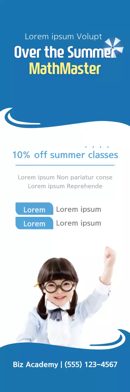 Banner de promoção de verão moderno azul