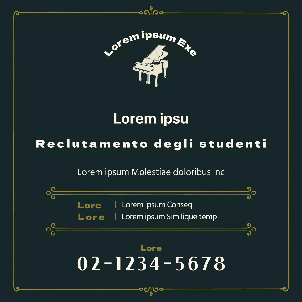 Reclutamento di studenti per la Green Music School