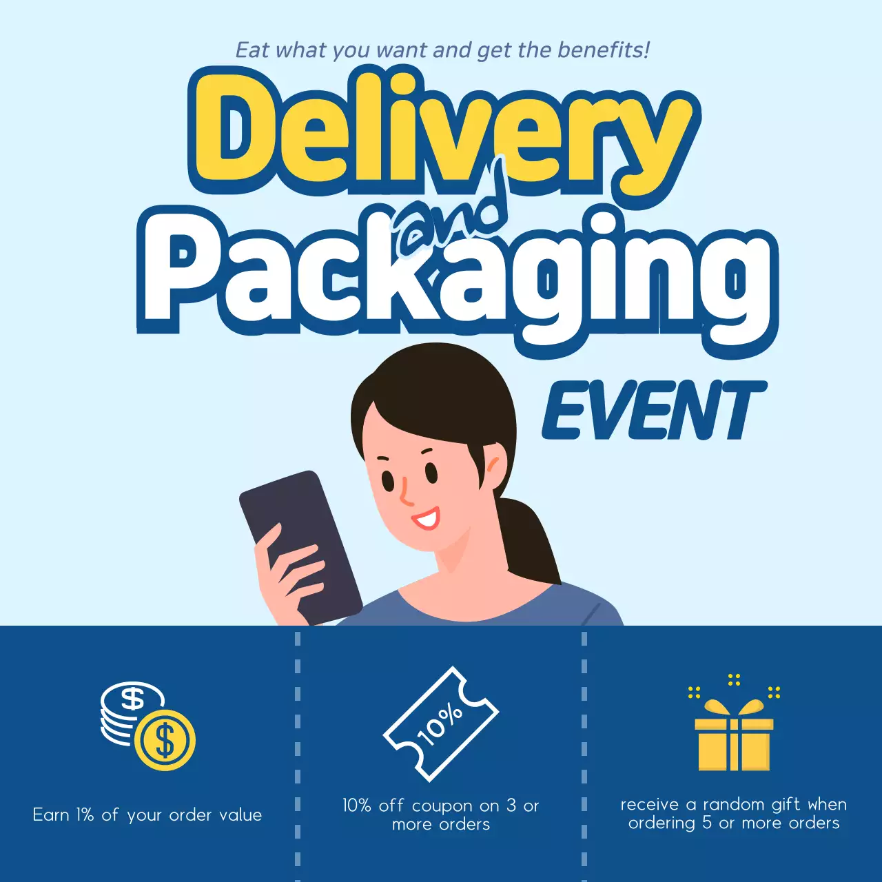 Blue Modern Delivery Event Banner