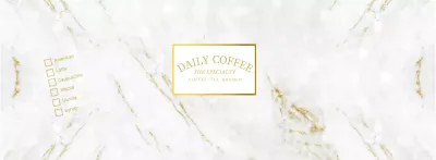 White Gold Modern Marble Pattern Cafe