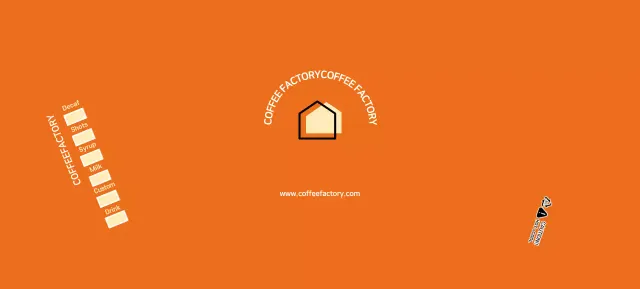 Orange modern cafe paper cups