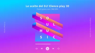 Contenuto di una playlist di musica soul con sfumatura rosa-viola