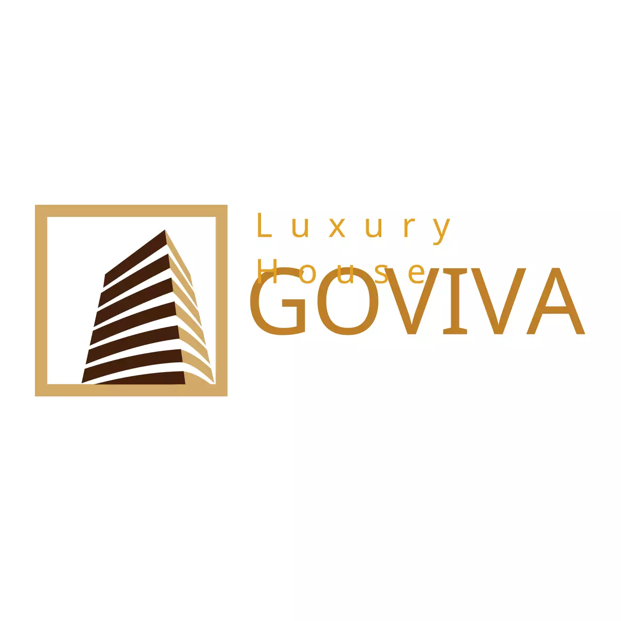 Gold Luxury Housing Advertisement Logo