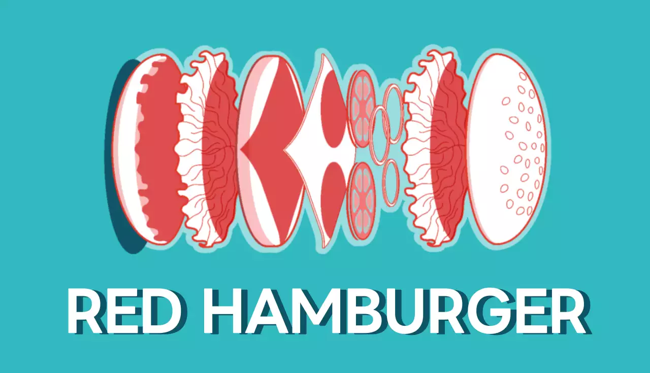 赤いハンバーガー