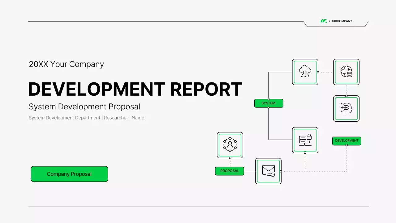 White Modern System Proposal Document Presentation