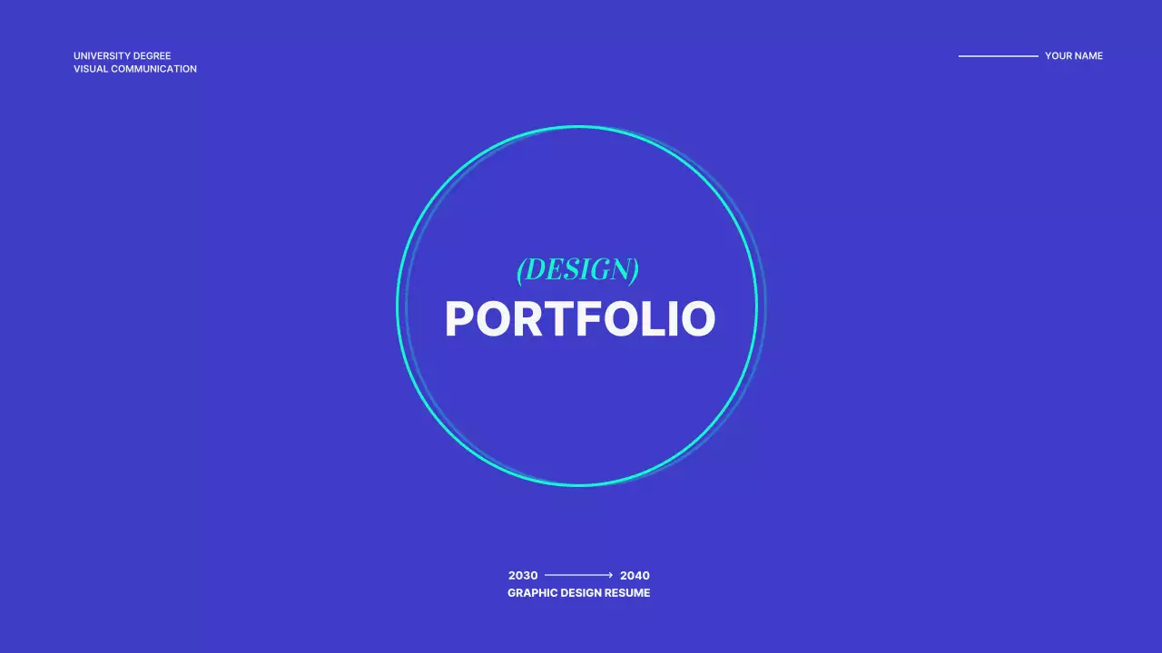 Blue Modern Portfolio Resume Presentation