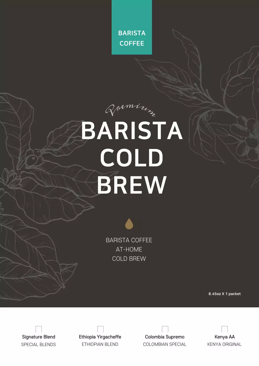 Black Modern Coffee Promotion Poster