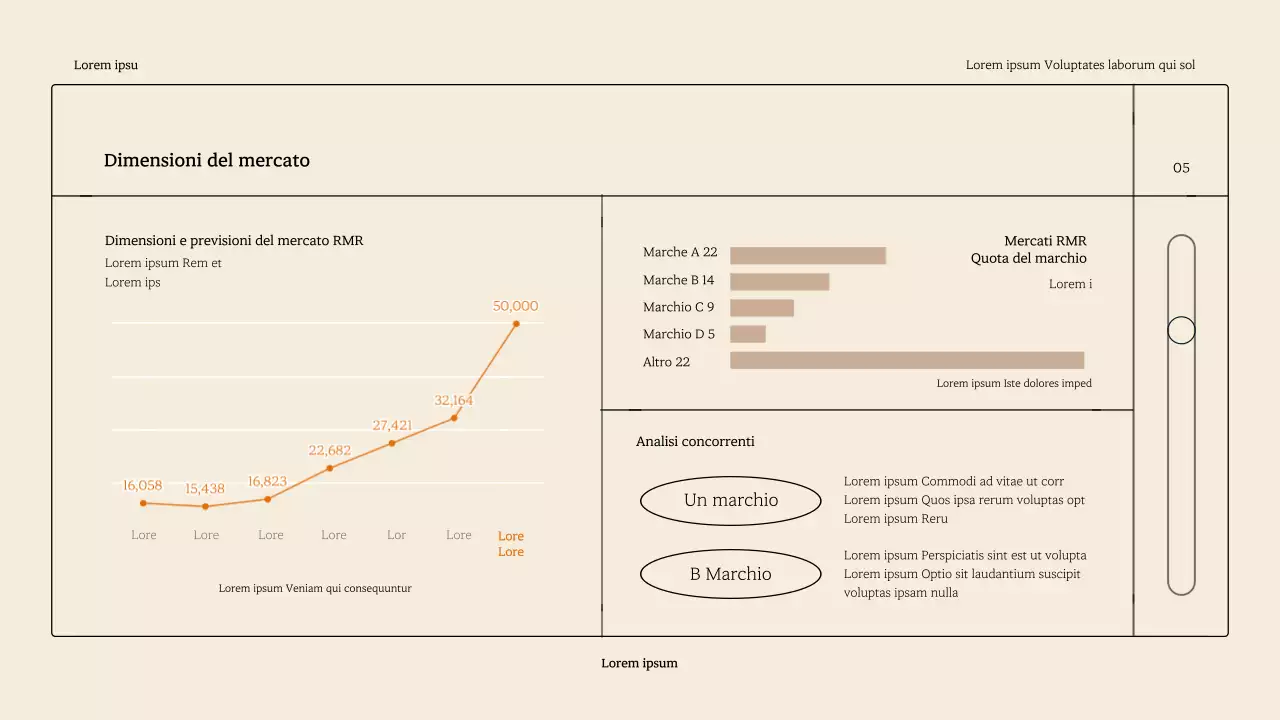 Un semplice ponte di lancio RMR per una cena raffinata, nei toni del beige.