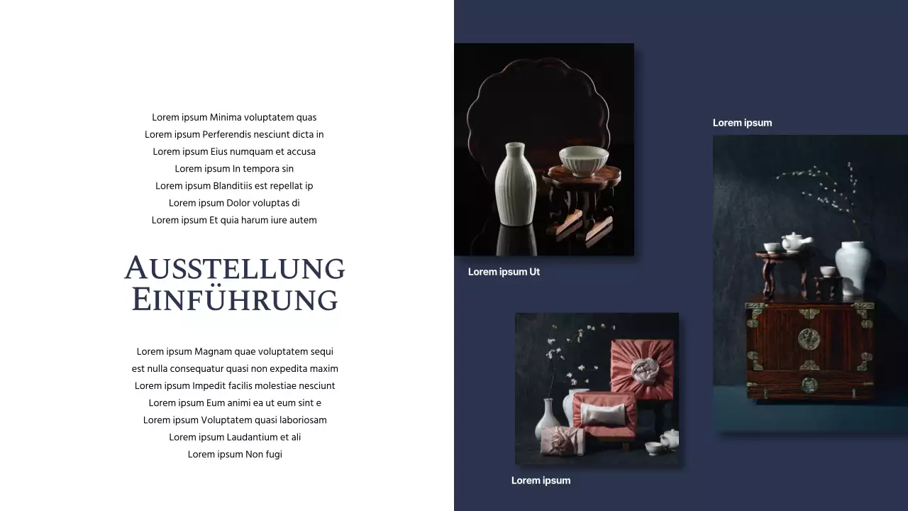 Ein Leitfaden für die Präsentation von Keramik in Indigo und Beige