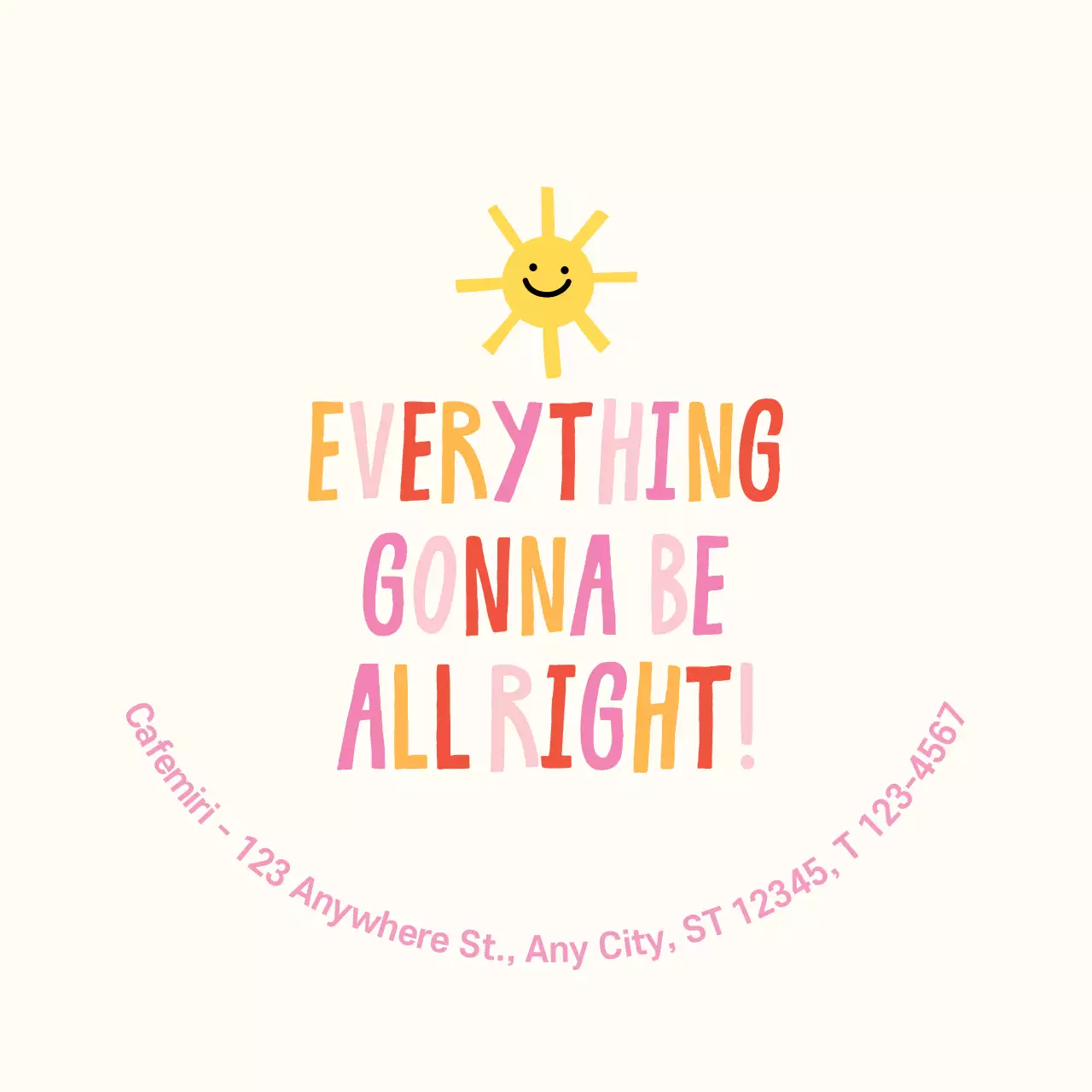 Yellow Simple Motivational Card Instagram Post