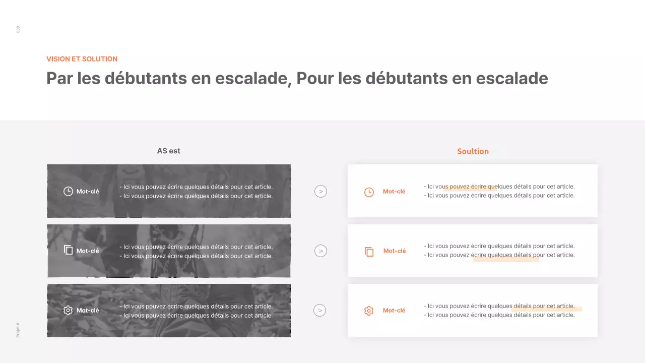Un portefeuille au concept épuré en blanc et orange