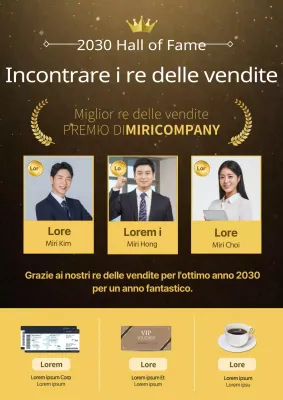 Una guida al reclutamento aziendale colorata con un effetto di bagliore giallo