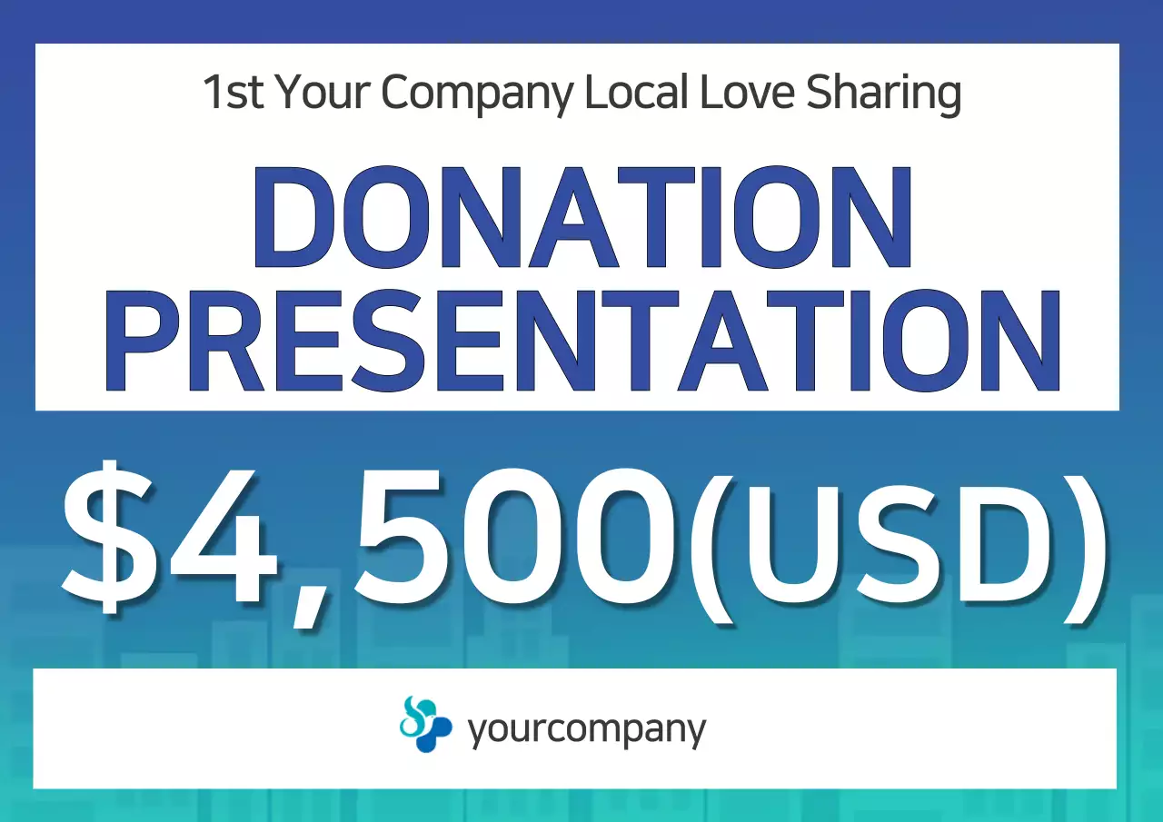 Blue Modern Donation Announcement Poster