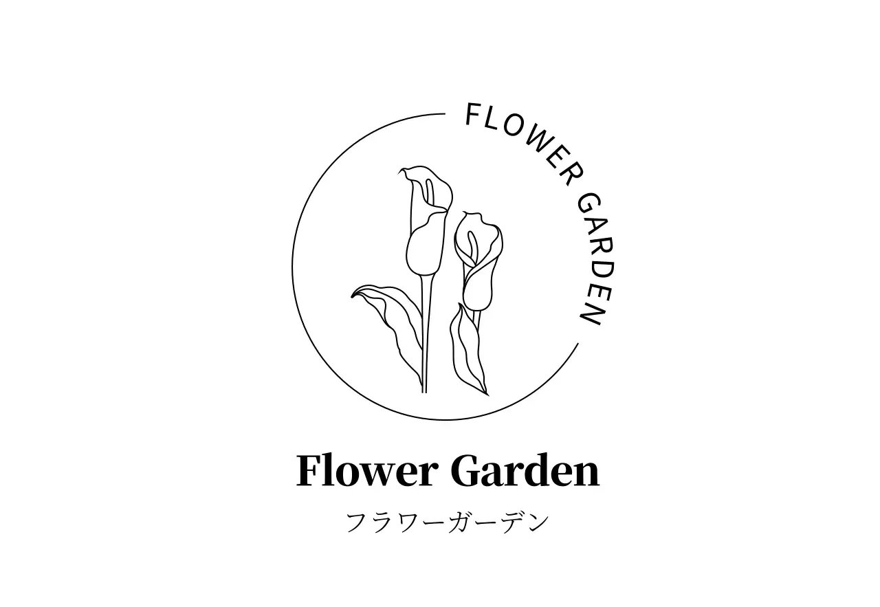 シンプルフラワーロゴ현판