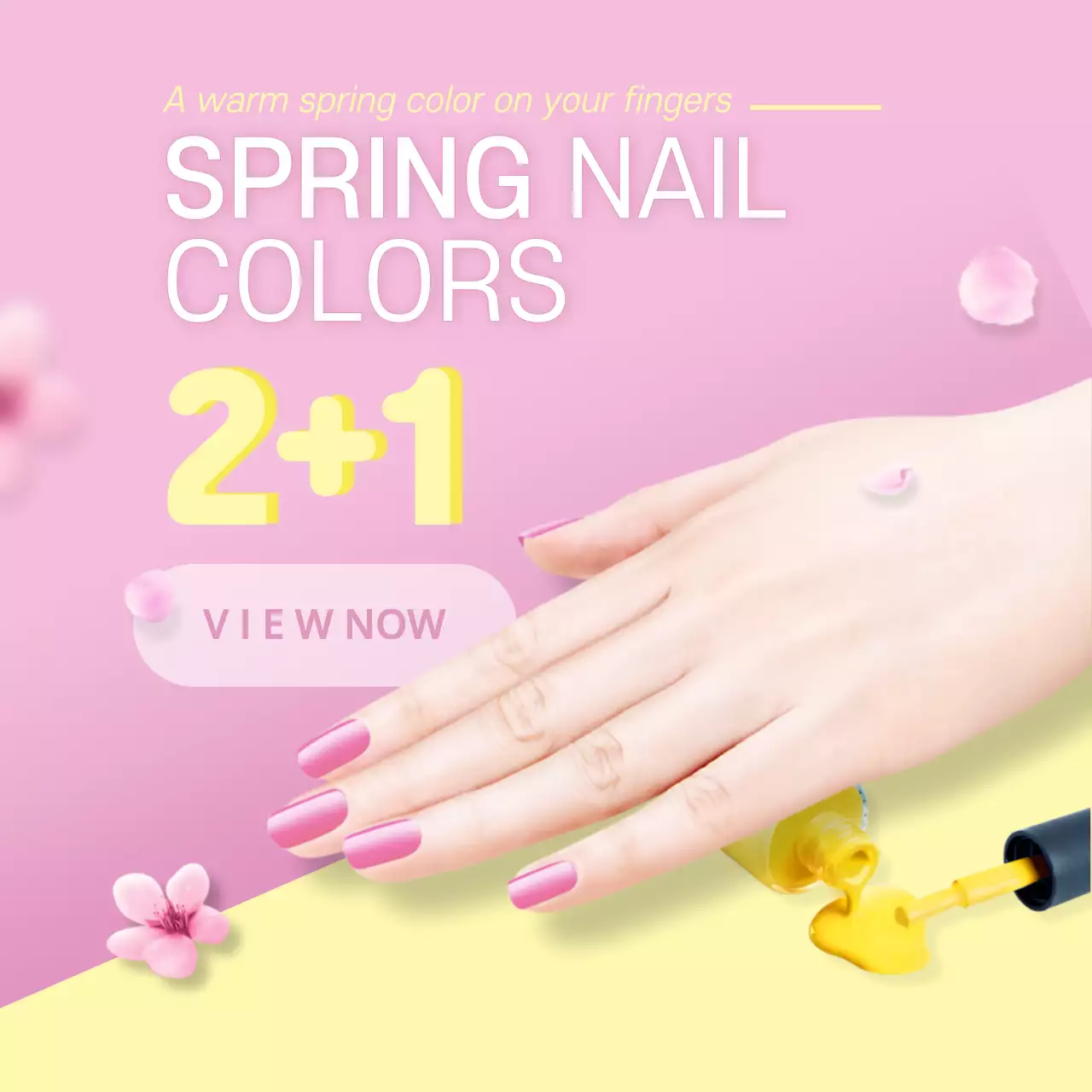 Pink Trendy Nail Sale Instagram Post