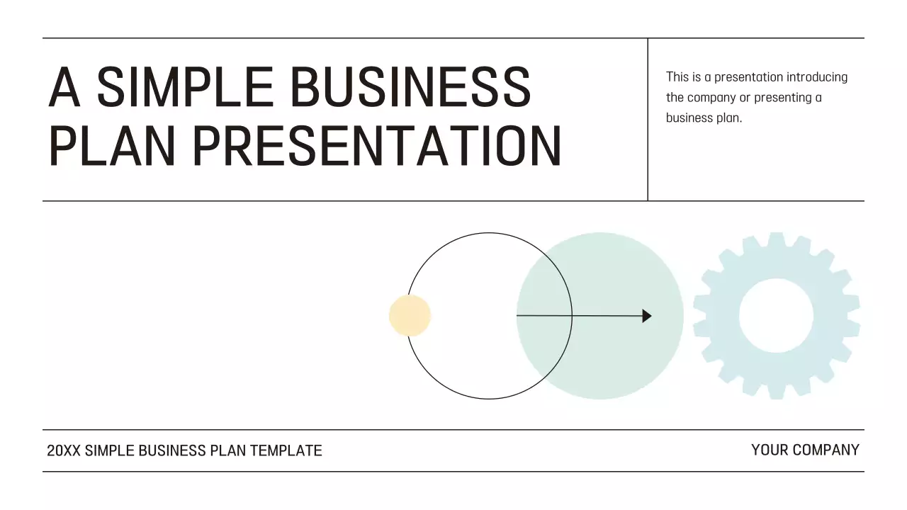 베이지 미니멀 비즈니스 플랜 프레젠테이션