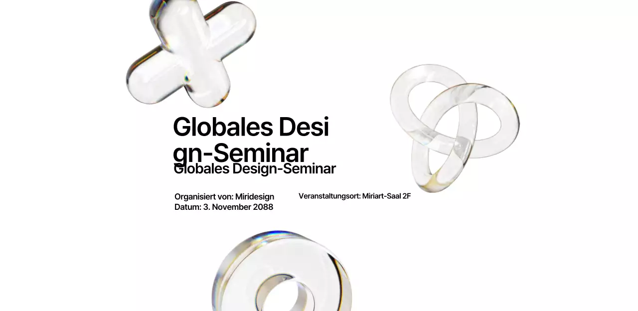 Ein farbenfrohes, einfaches und modernes Design-Seminar