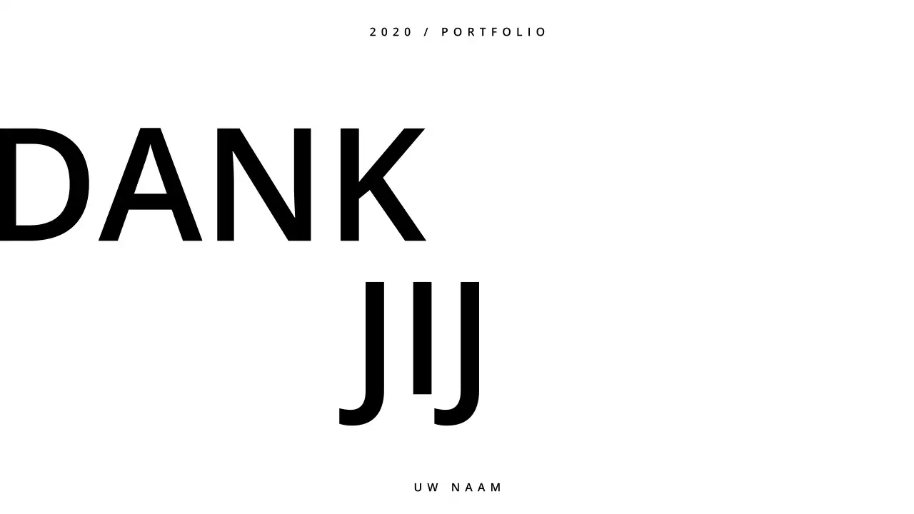 Een eenvoudige portfolio in wit en zwart